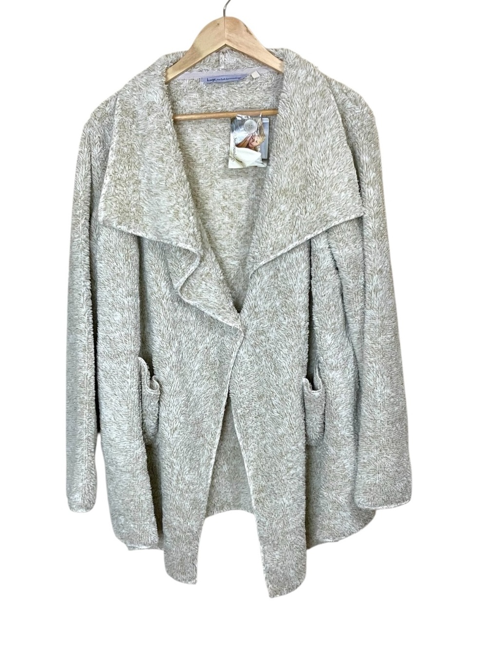 NWT Hugs From Soft Surroundings Sherpa Single Button Cozy Jacket Size Medium